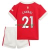 Maillot de Supporter Manchester United Edinson Cavani 21 Domicile 2021-22 Pour Enfant